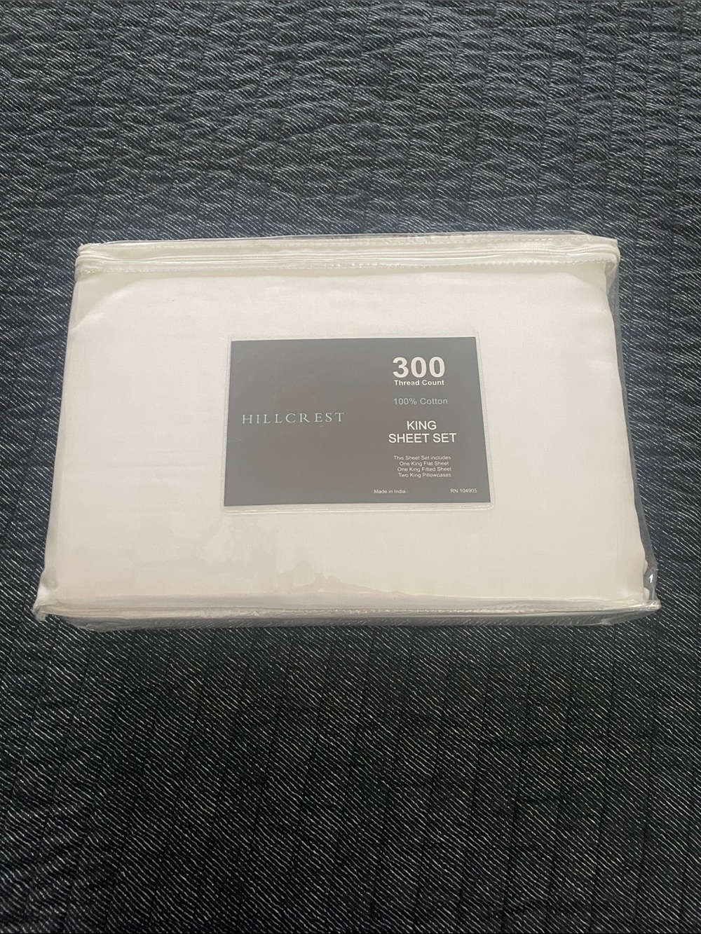 300 Thread Count King Sheet Set - White